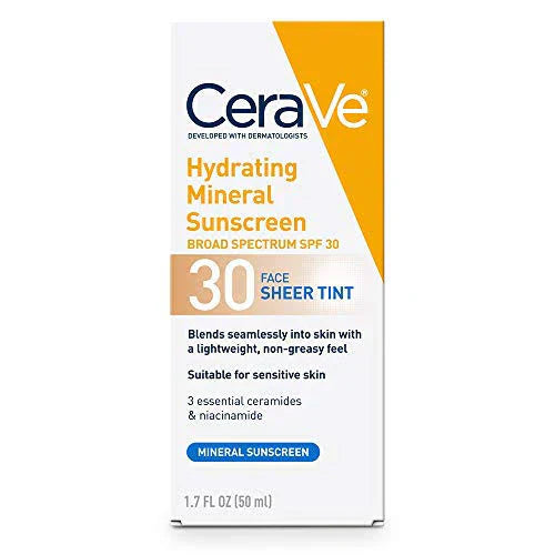 CeraVe Hydrating Mineral Sunscreen SPF 30 | Sheer Tint