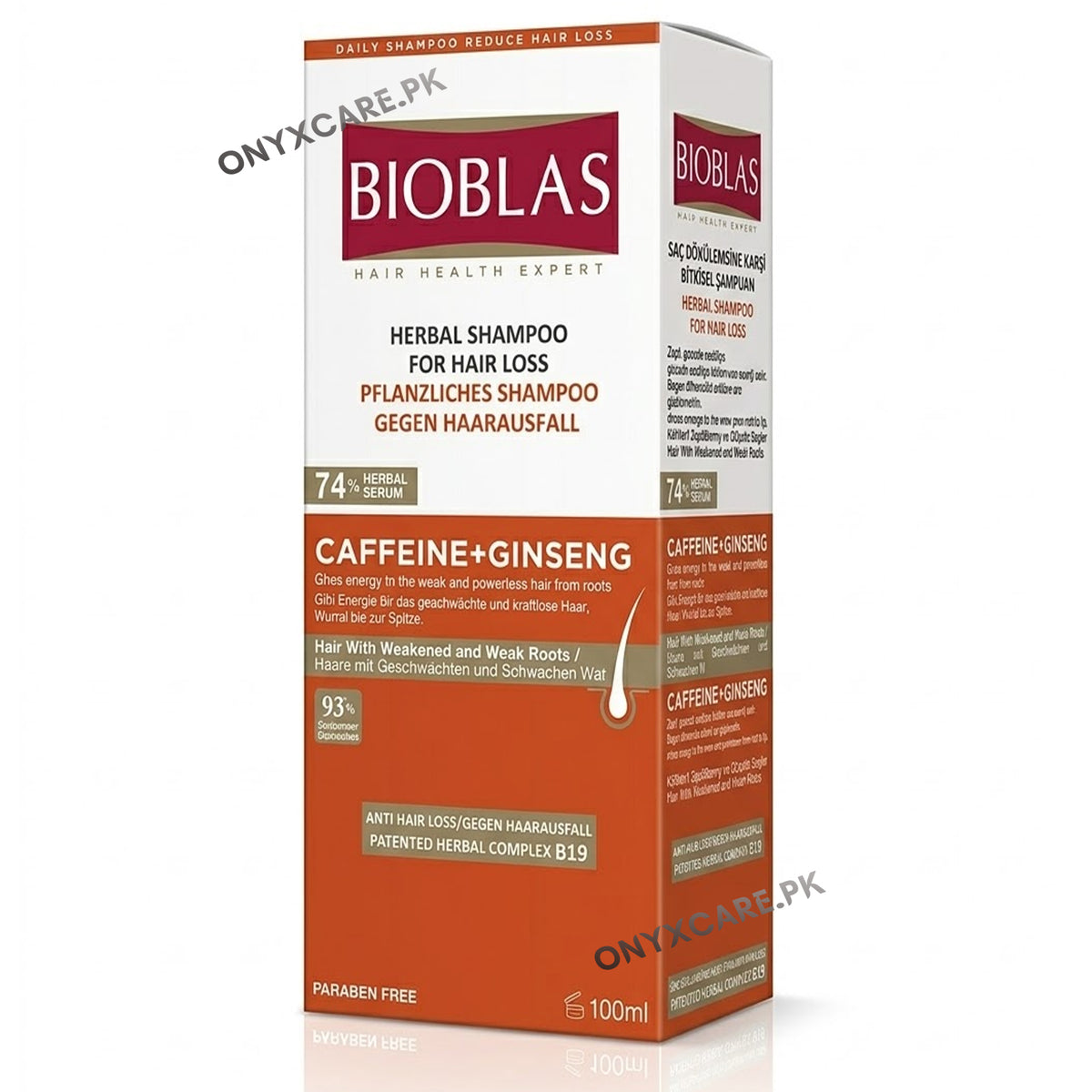 Bioblas Caffeine+Ginseng Anti-Hair Loss Energy Shampoo, 360ml