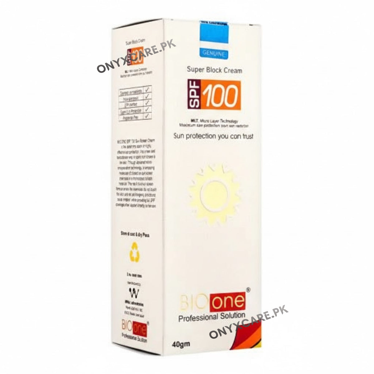 Bio one SFP 100 Super Block Cream 40g