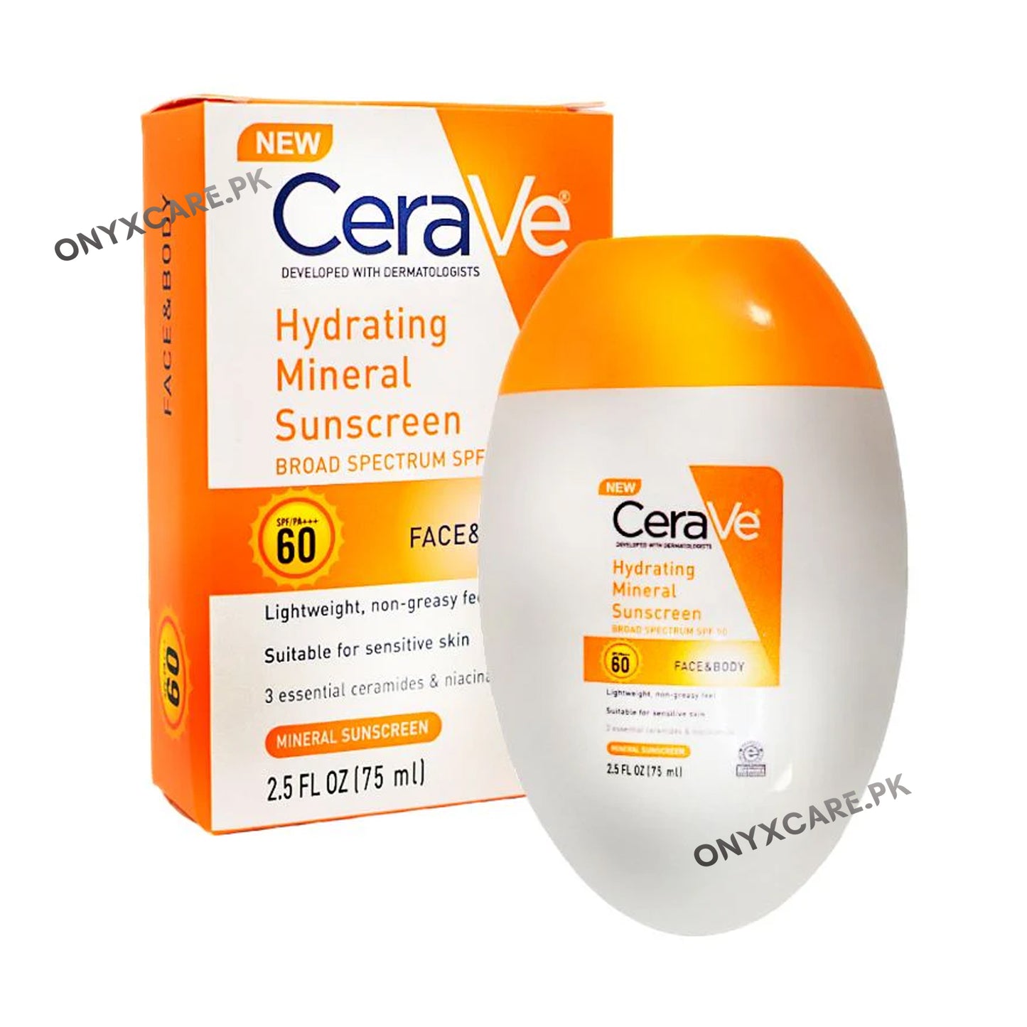 CeraVe Hydrating Mineral Sunscreen SPF60 PA+++ 75ml