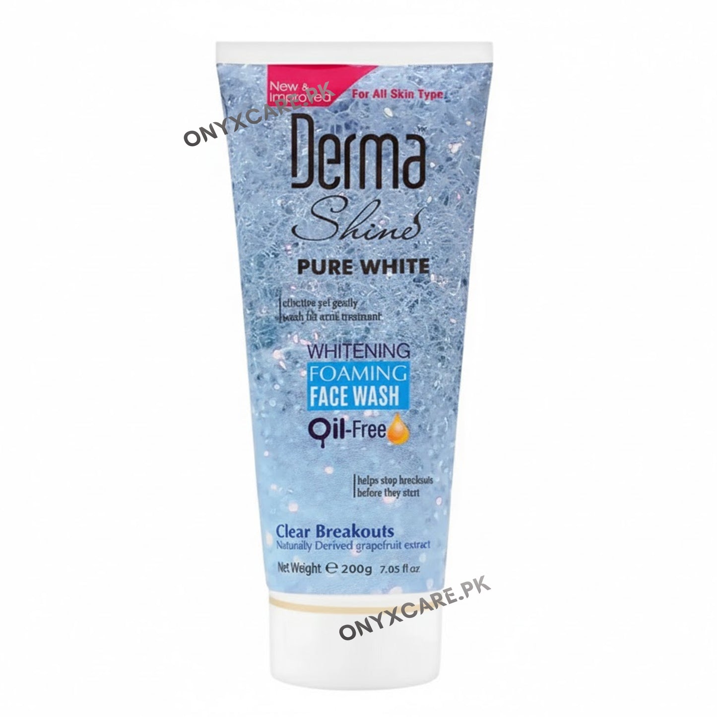 Derma Shine Pure White Whitening Oil-Free Foaming Face Wash 200ml