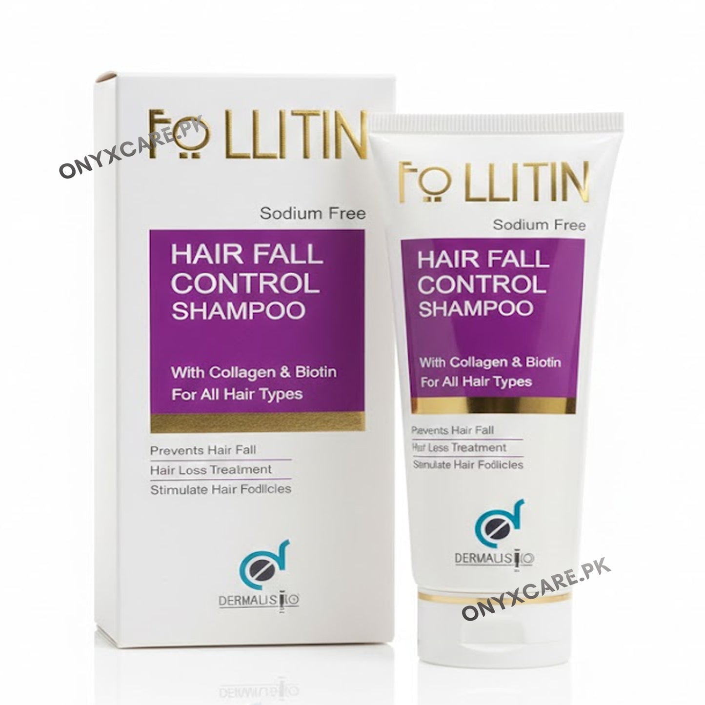 Follitin Hair Fall Control Shampoo with Collagen and Biotin, Sodium-Free 100ml