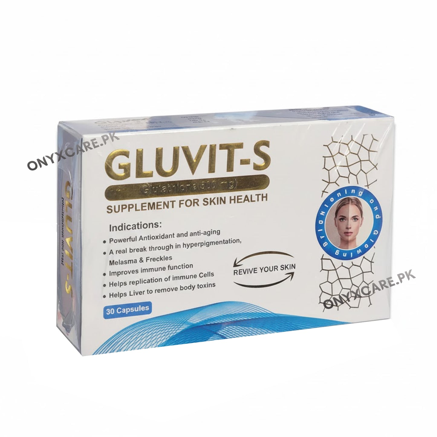 Gluvit-S Glutathione Capsules 500mg