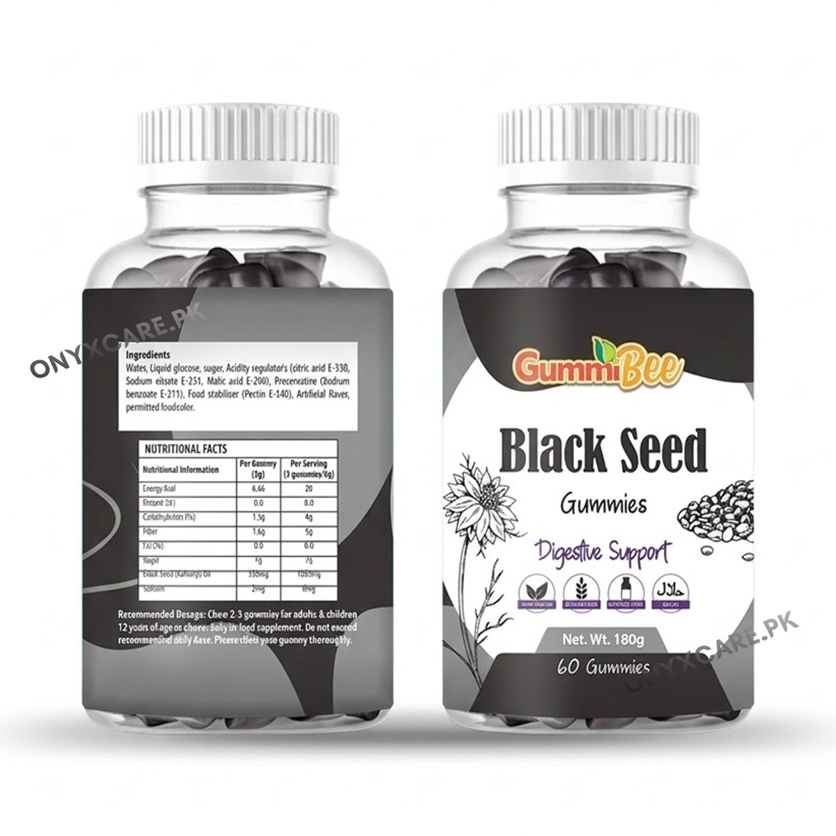 GummiBee Black Seed Oil Gummies - Natural Flavor (60 Gummies)