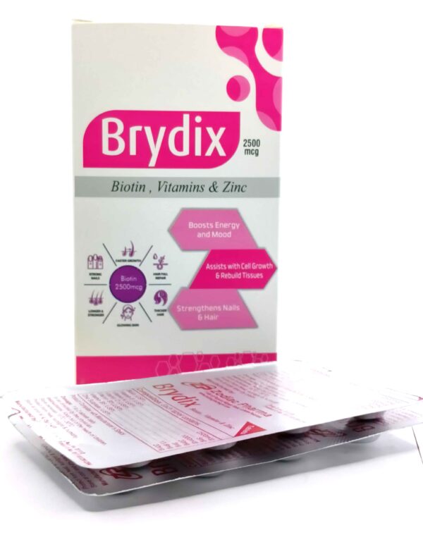 Brydix Tablets (Biotin, Vitamin & Zinc (For Thicky Shiny Hair, Stronge Nail & Radiant Skin)