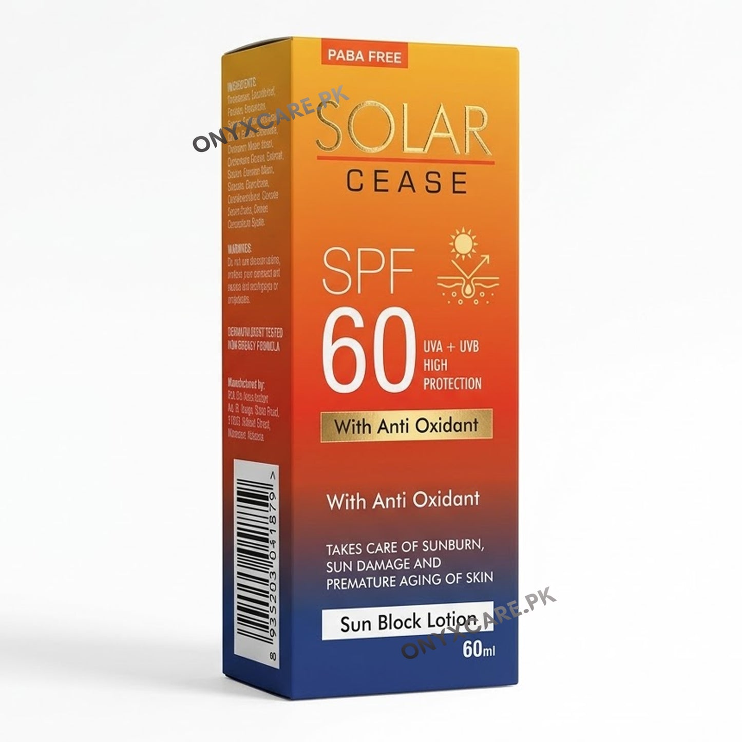 Solar Cease SPF 60 Sun Block Lotion 60ml