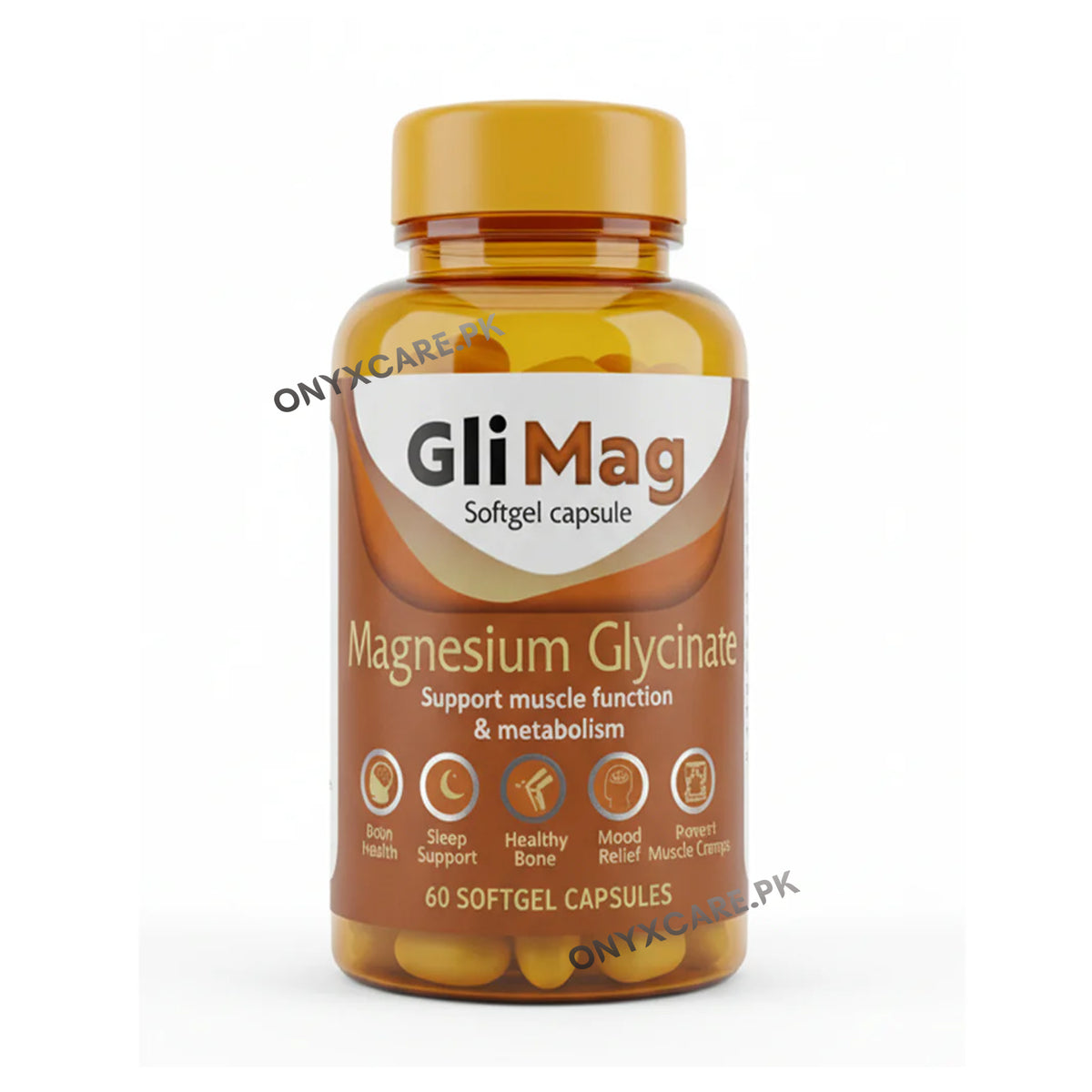 Gli Mag Magnesium Glycinate 500mg Soft gel