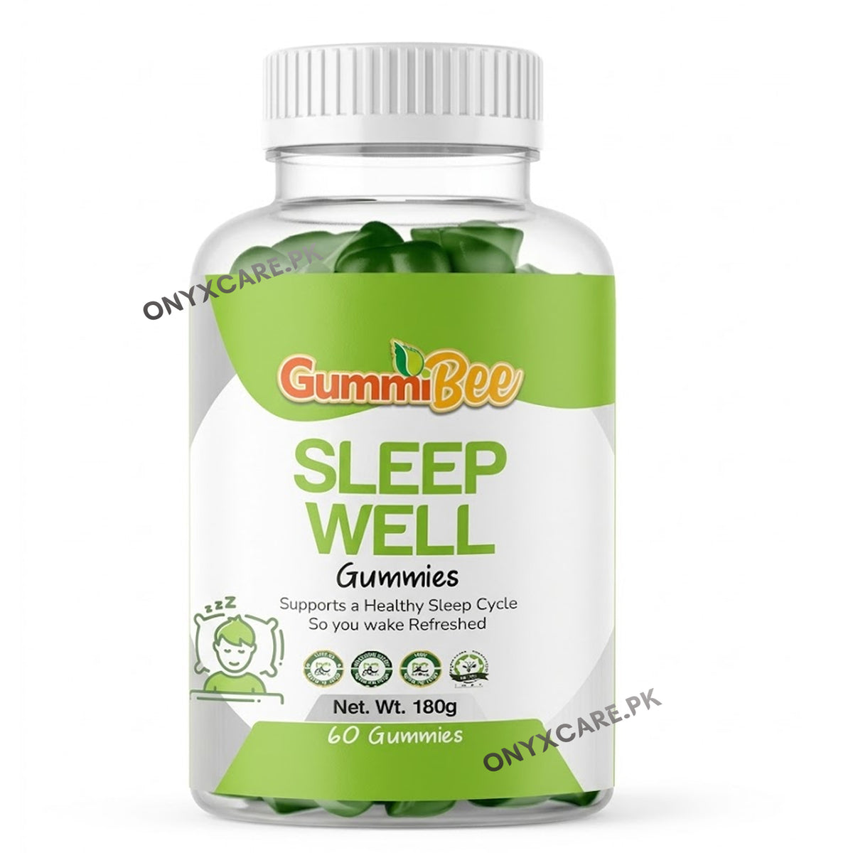 GummiBee Sleep Well Gummies – Elderberry Flavor 60 Gummies