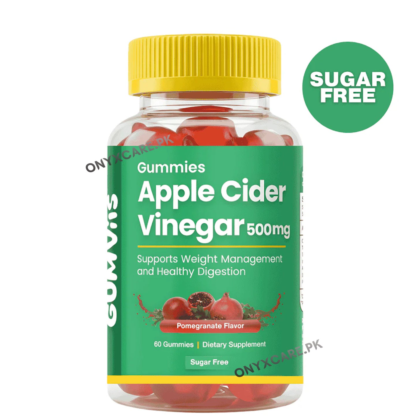 Gumvits Apple Cider Vinegar 500mg Gummies, Sugar Free 60s