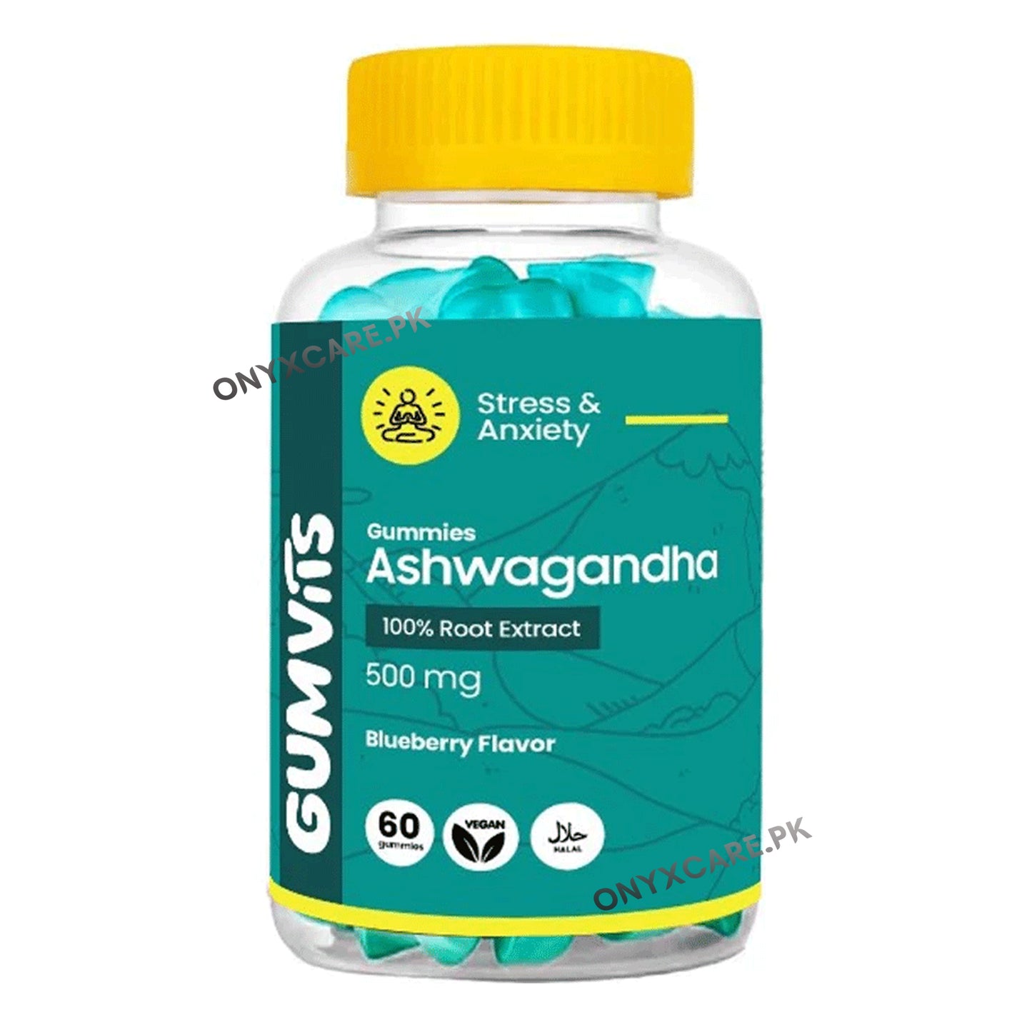 Gumvits Ashwagandha 500mg Gummies 60s