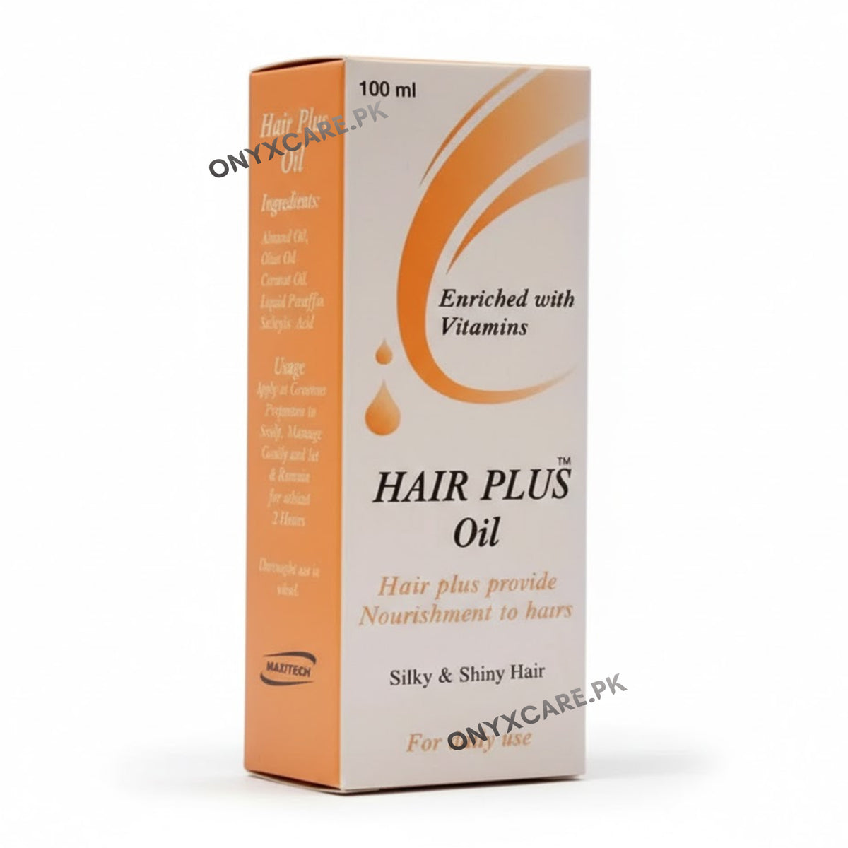 Hair Plus Oil with Almond, Olive &amp; Coconut Oils + Liquid Paraffin 100ml