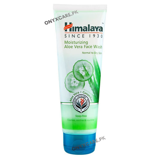 Himalaya Moisturizing Aloe Vera Face Wash, Soap Free, Normal To Dry Skin, 100ml