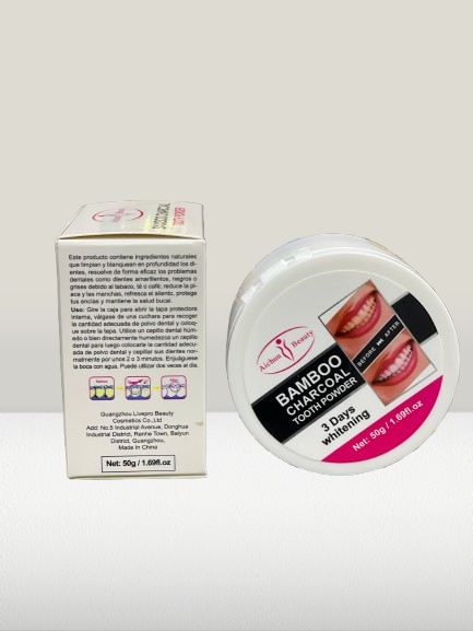 AICHUN BEAUTY Bamboo Charcoal Tooth Powder 3 Days Whitening Fresh Breath Mint Extract Removes Stains 50g/1.69fl.oz