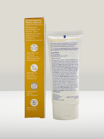 CeraVe Hydrating Mineral Sunscreen Face SPF 50 75mL