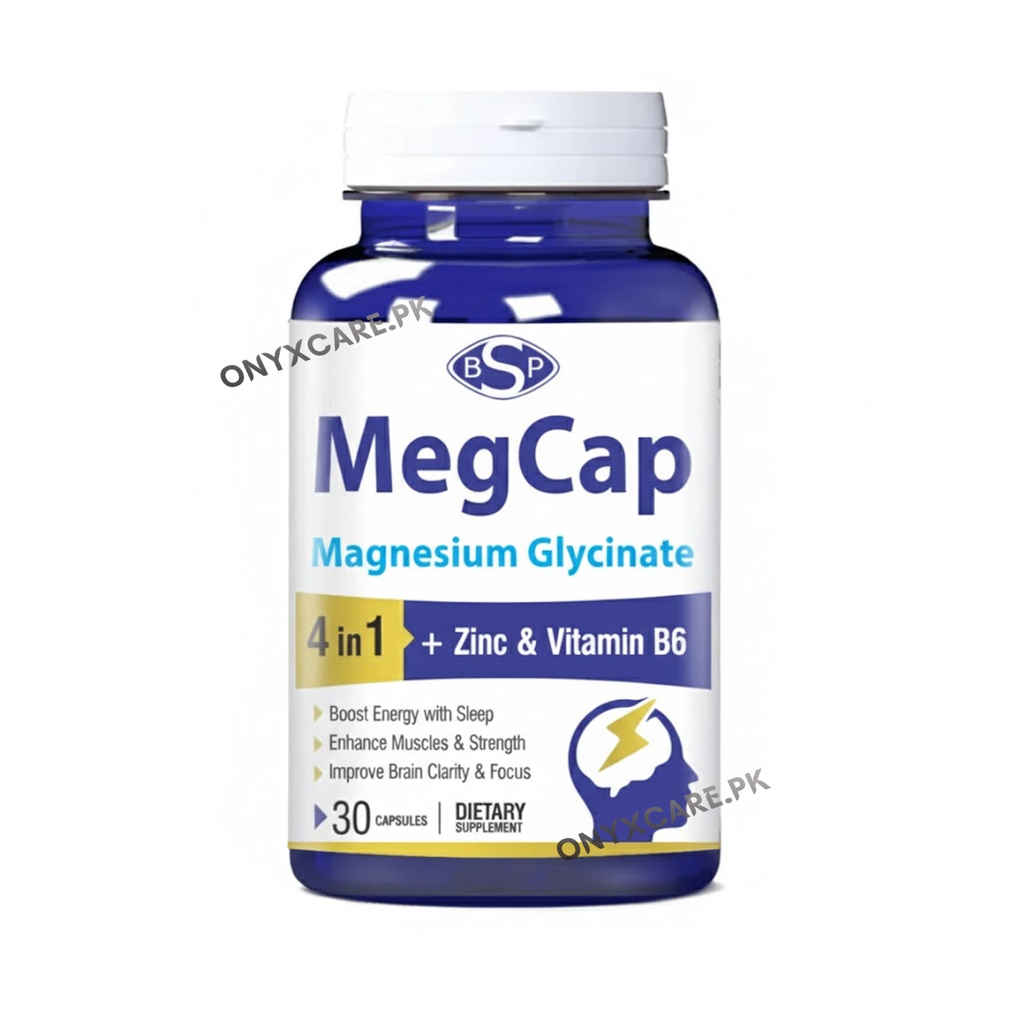 MegCap: 4-in-1 Magnesium Complex with Zinc & B6 – Support Sleep & Energy