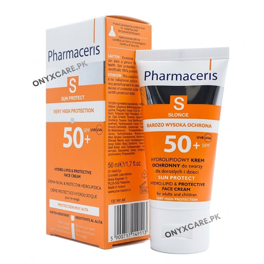 Pharmaceris S Hydro-Lipid Protective Face Cream SPF 50 for Adults and Children