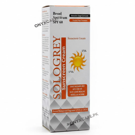 Sologrey Broad Spectrum SPF 60 Sunscreen Cream 30g