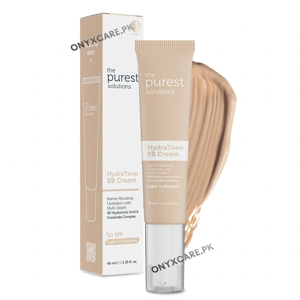 The Purest Solutions Intensive Moisturizing BB Cream for Dry and Combination Skin, SPF 50+, 40 ml – Medium/Dark Shade