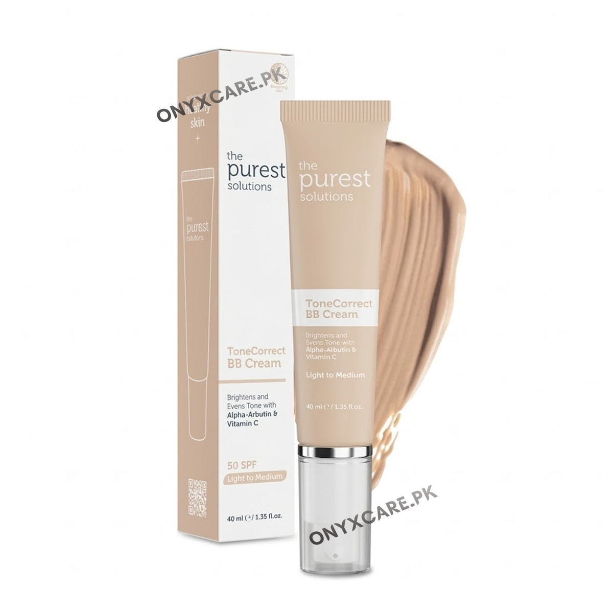 The Purest Solutions Skin Tone Evening BB Cream for Blemished Skin SPF 50+ 40ml Light/Medium Shade