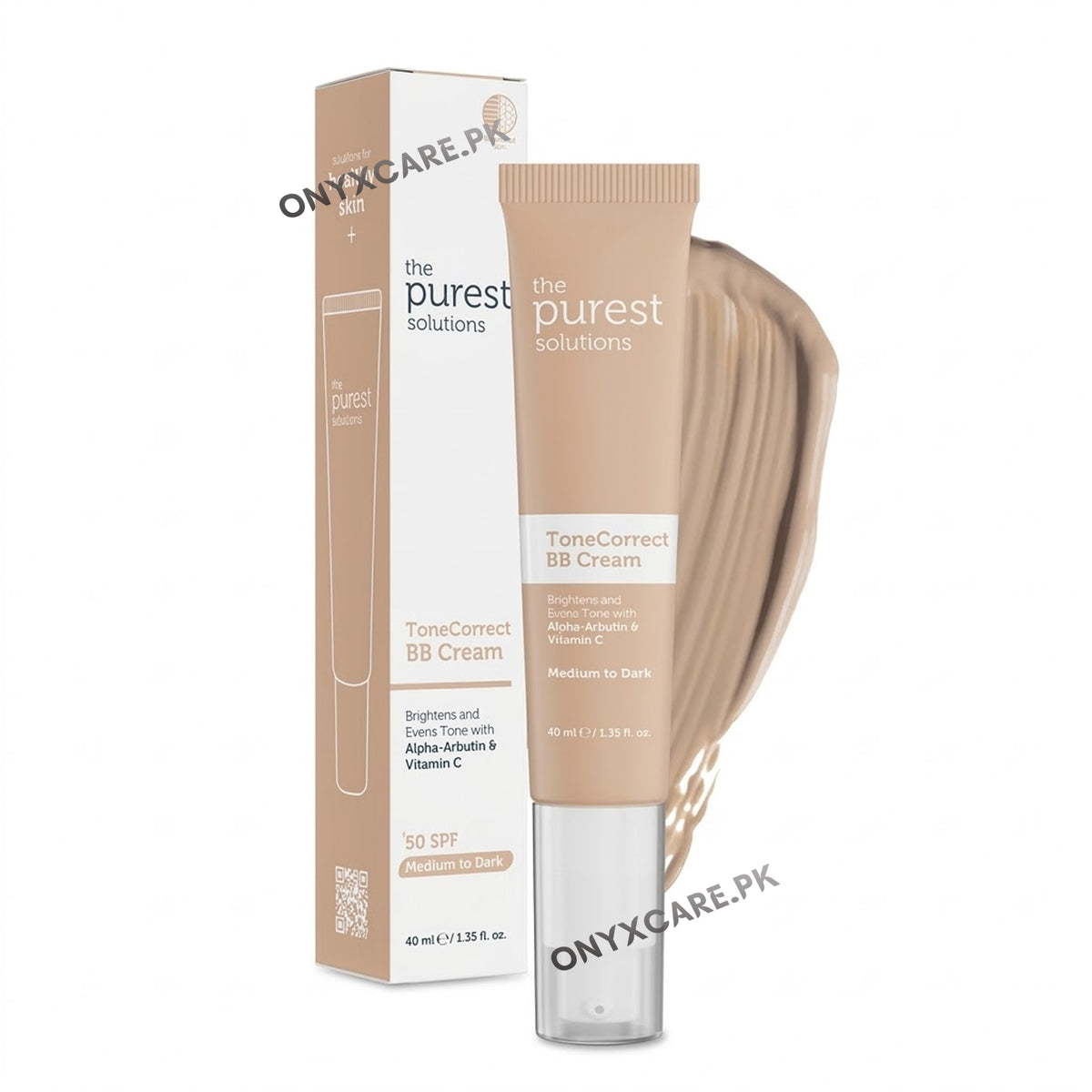 The Purest Solutions Skin Tone Evening BB Cream for Blemished Skin, SPF 50+, 40 ml – Medium/Dark Shade