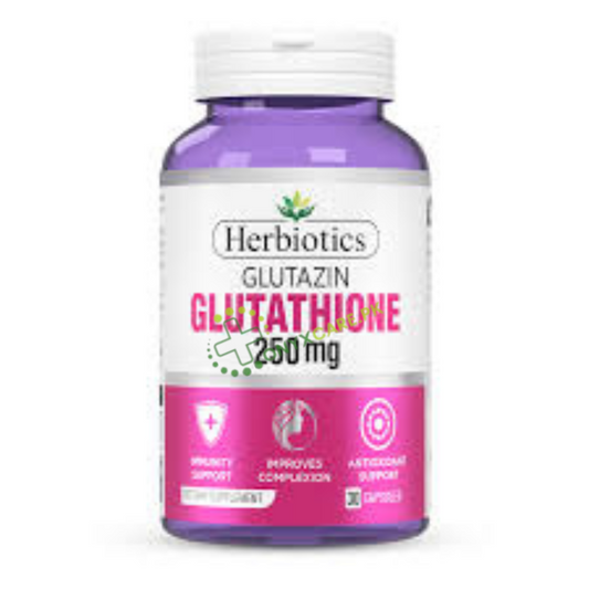Herbiotics Glutazin (Glutathione 250mg Capsules)