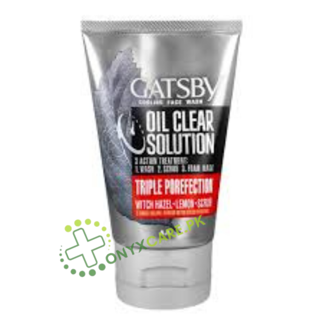 GATSBY OIL CLEAR SOLUTION TRIPLE POREFECTION FACE WASH