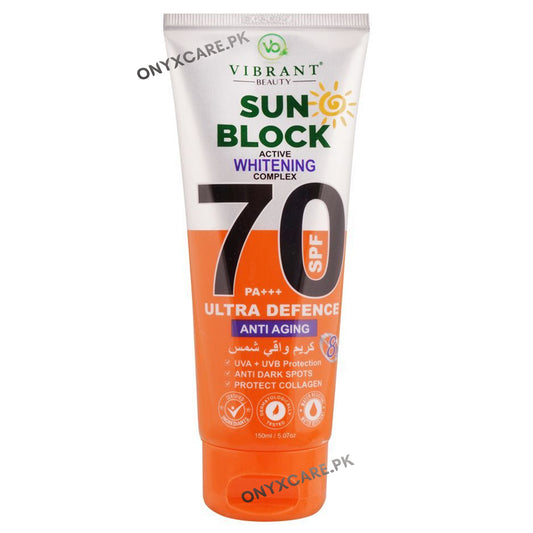 Vibrant Beauty Sun Block Anti Aging Ultra Defence, SPF70, 150ml